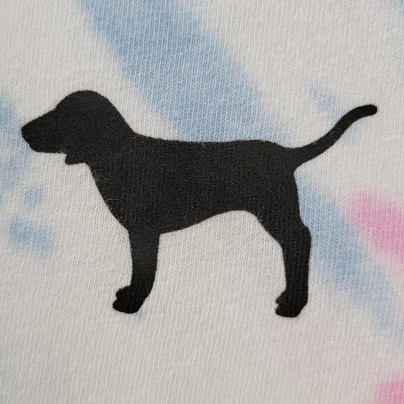 PINK Victoria's Secret Ladder Back Tie Dye Cropped Tee XS - Picture 5 of 13